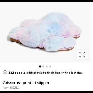 NIB J. Crew Factory Cross-Cross Slippers- Size 6 💙💜💗